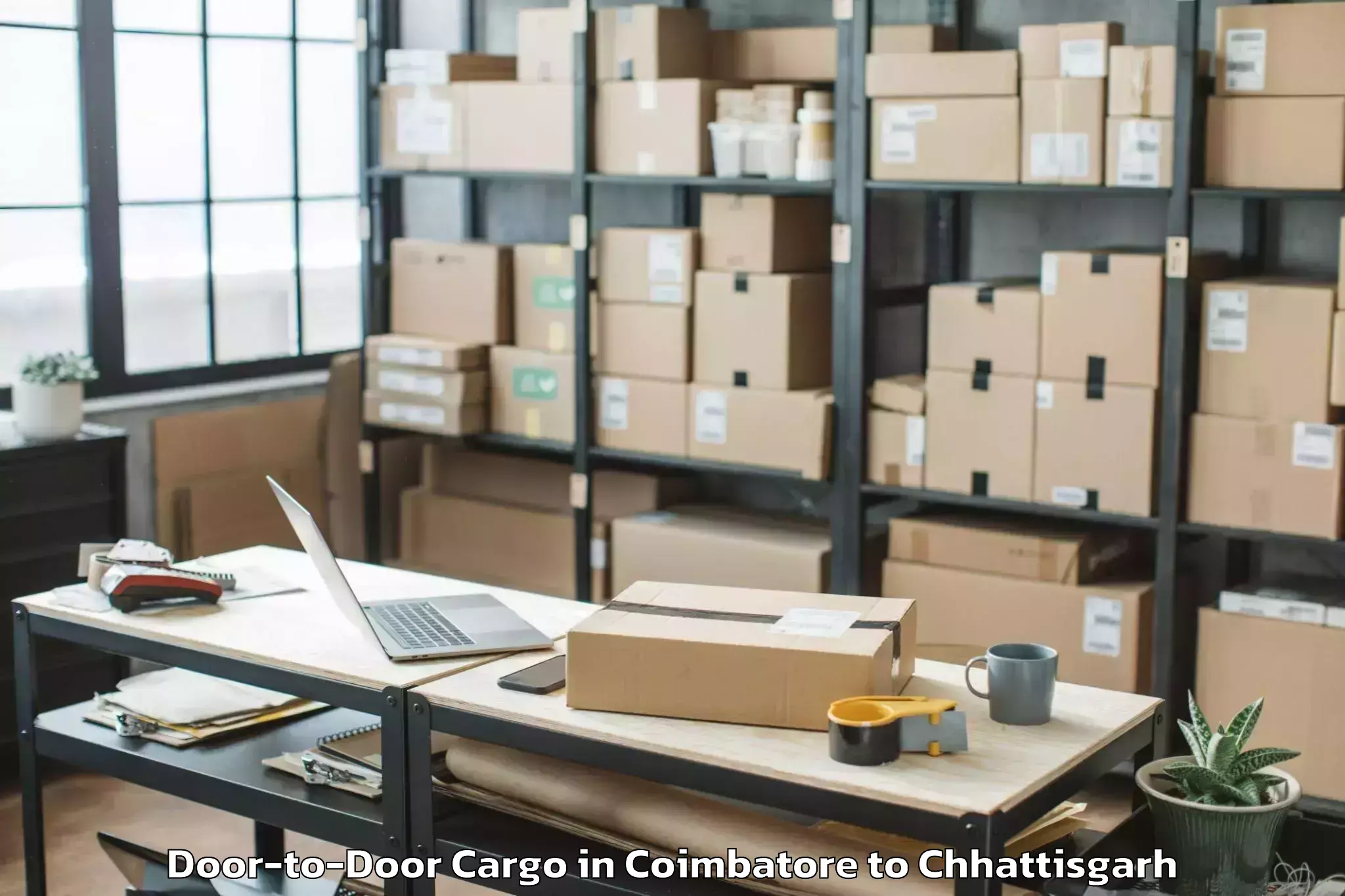 Expert Coimbatore to Nit Raipur Door To Door Cargo